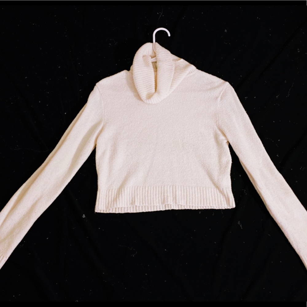 Cream colored turtleneck